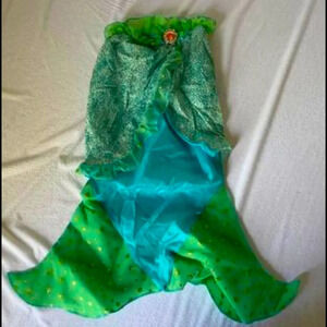 Disney Cruise Line Glitter Ariel Little Mermaid Tail Skirt Size Medium 7/8 Girls